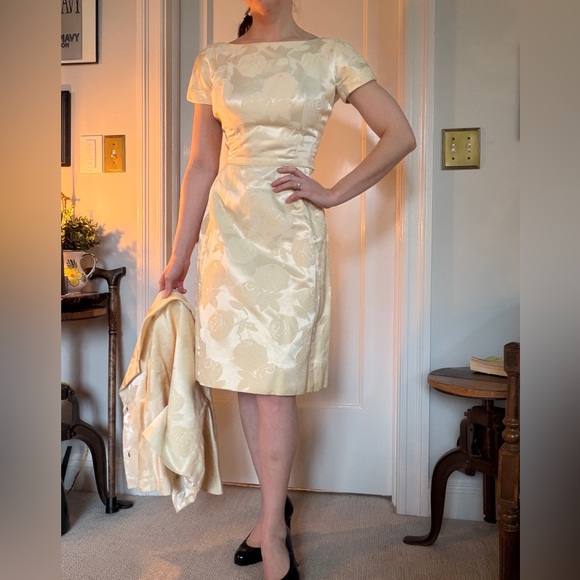 Vintage Dresses & Skirts - Vintage Brocade Johnny Herbert Dress